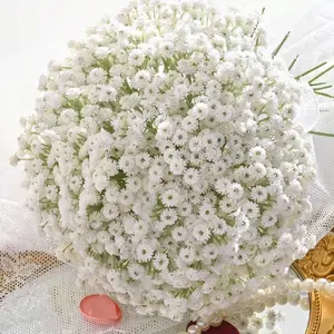12 pcs Artificial Babys Breath Greenery Spray Flowers, Decorative Fake Greenery, Baby Breath Artificial Bulk for Vase, White Fake Gypsophila for Valentine's Day, Mother's Day, Wedding Bouquet, Floral Arrangement, Home Decor, Fake Plant Decoration