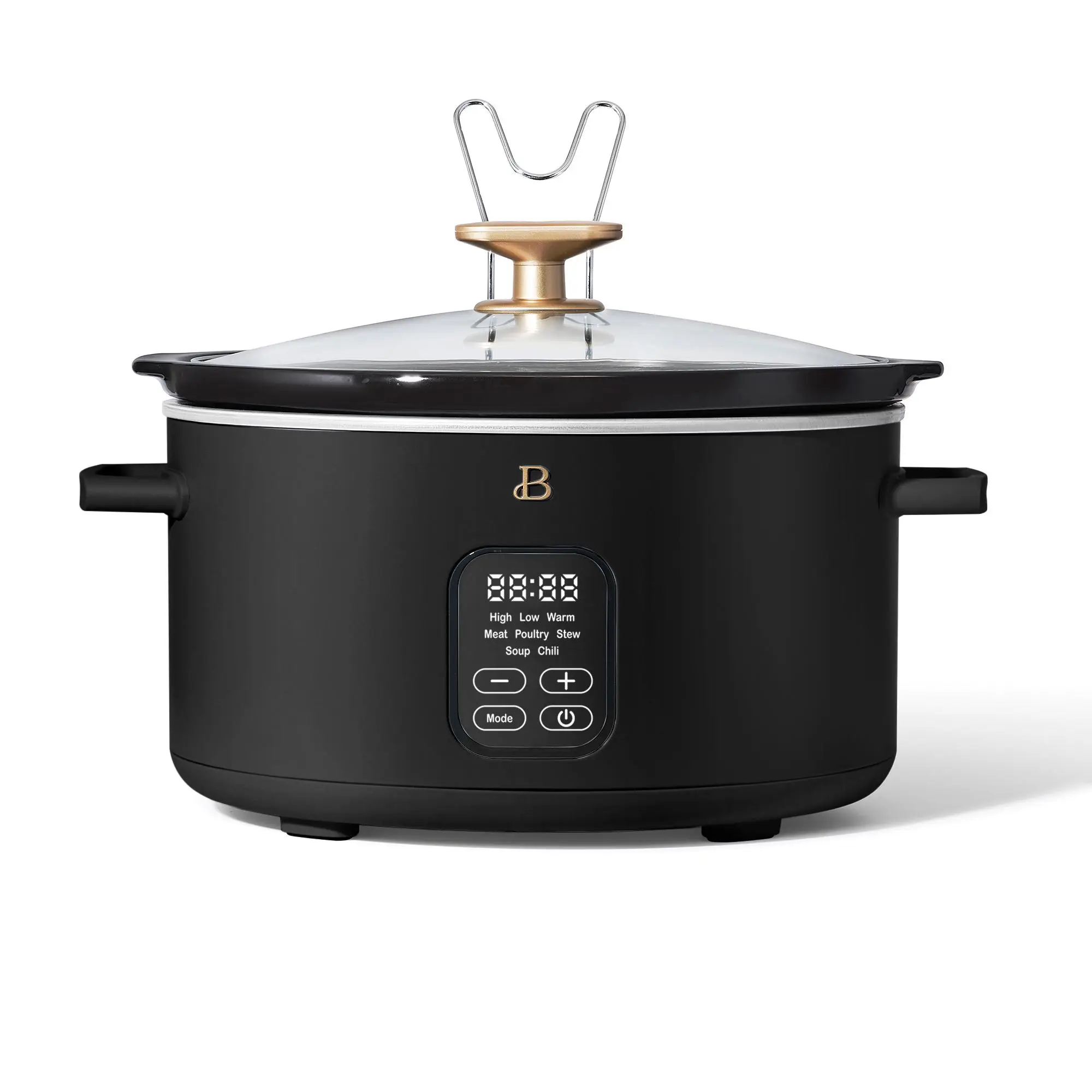 Black Sesame 6 Qt Programmable Slow Cooker by Drew Barrymore - Beautiful Design for Versatile Cooking