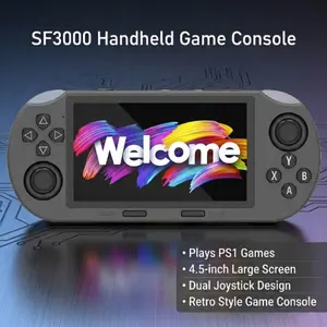 Sf3000 Portable Retro Game Console, 4.5 Inch IPS HD Screen, Thousands of Arcade Games, Multiple Emulators, Ideal for Students and Nostalgic Players, Portable Handheld Console