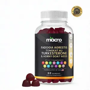 MACRO VITAL Natural Supplement for Men Turkesterone, Fadogia Agrestis 60 Gummies
