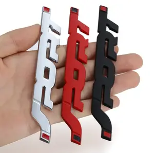Car Accessories Sticker Styling Metal 3D Chrome Black Auto Car Trunk Racing Sport Word Letter Logo Emblem Badge Decal Sticker body  shop