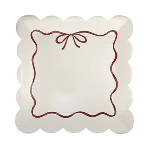Red Bow Border 10" Plate