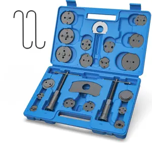 24pc Brake Caliper Compression Tool Set, Heavy Duty Brake Piston Compressor Tool and Wind Back Tool Kit for Brake Pad Replacement, Universal Disc Brake Caliper Tool Set with Blue Case