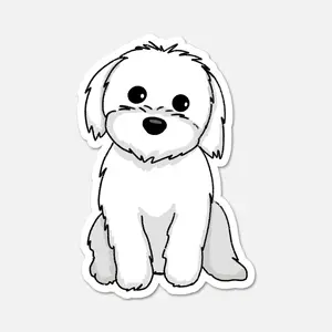 Daisy, The Shih Tzu-Maltese Mix - Dog Sticker vinyl sticker