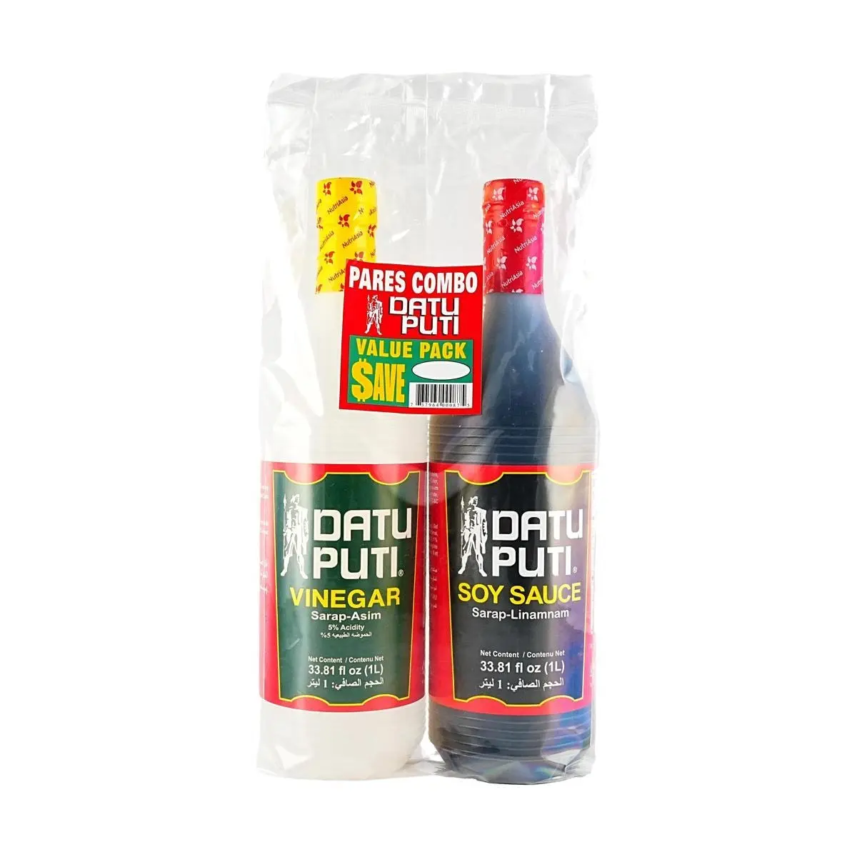 DATU PUTI Vinegar and Soy Sauce Combo Pack - 2L Filipino Kitchen Essentials