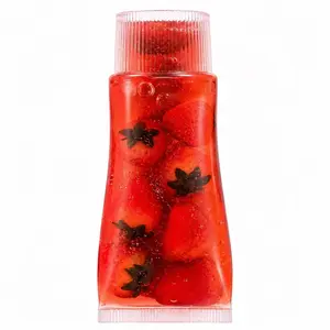 Strawberry Jelly Tube Squishy, Stretchy Stress Relief Fidget Toy for Adults, Soft Squeeze Desk Toy for Work Breaks, Cute Gift, Sensory Decompression Toy