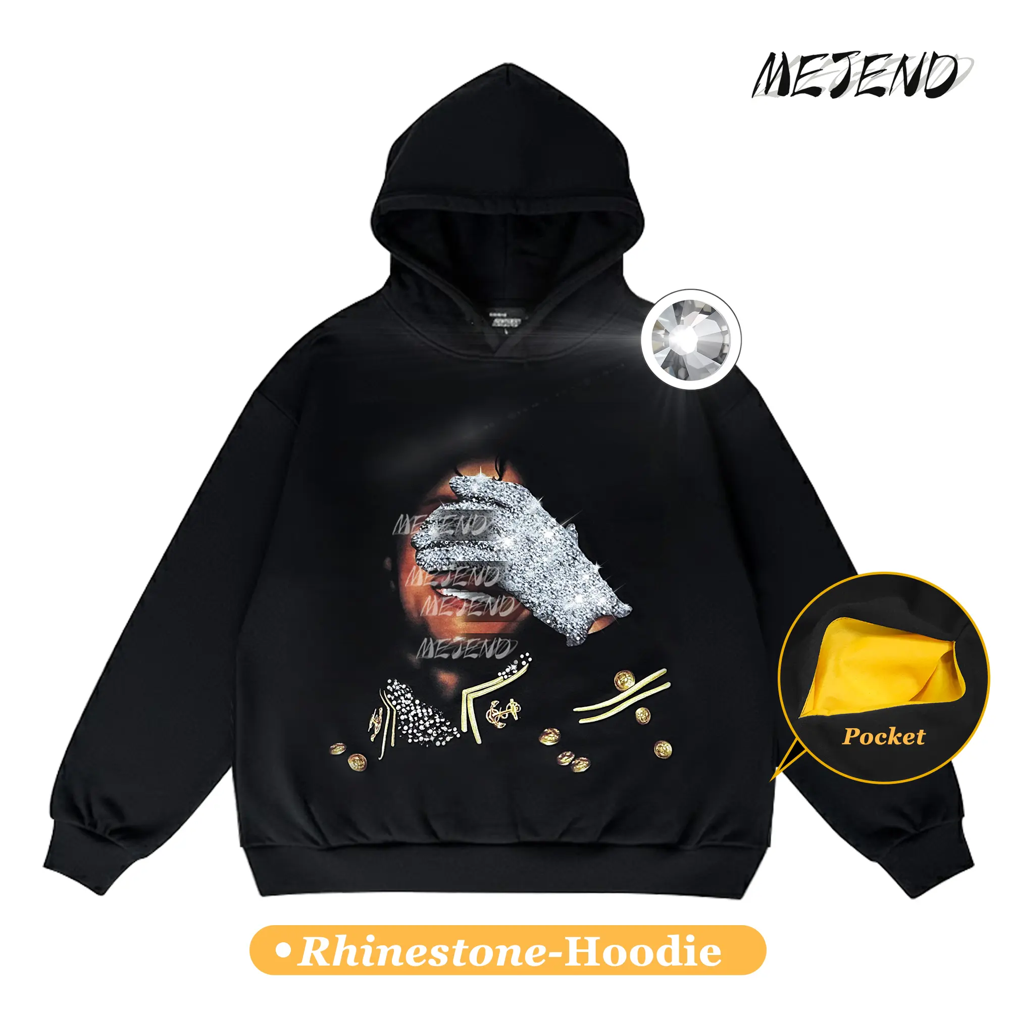 Rhinestone-Hoodie