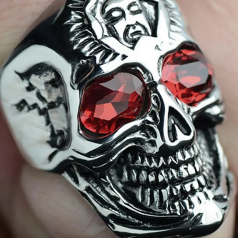 Creative Fashionable Red Eyes Skull Design Ring, Death's Head Metal Ring, Fashion Jewelry Accessories for Women & Men, Punk Style Ring, Dark Aesthetic Rings, Unique Rings