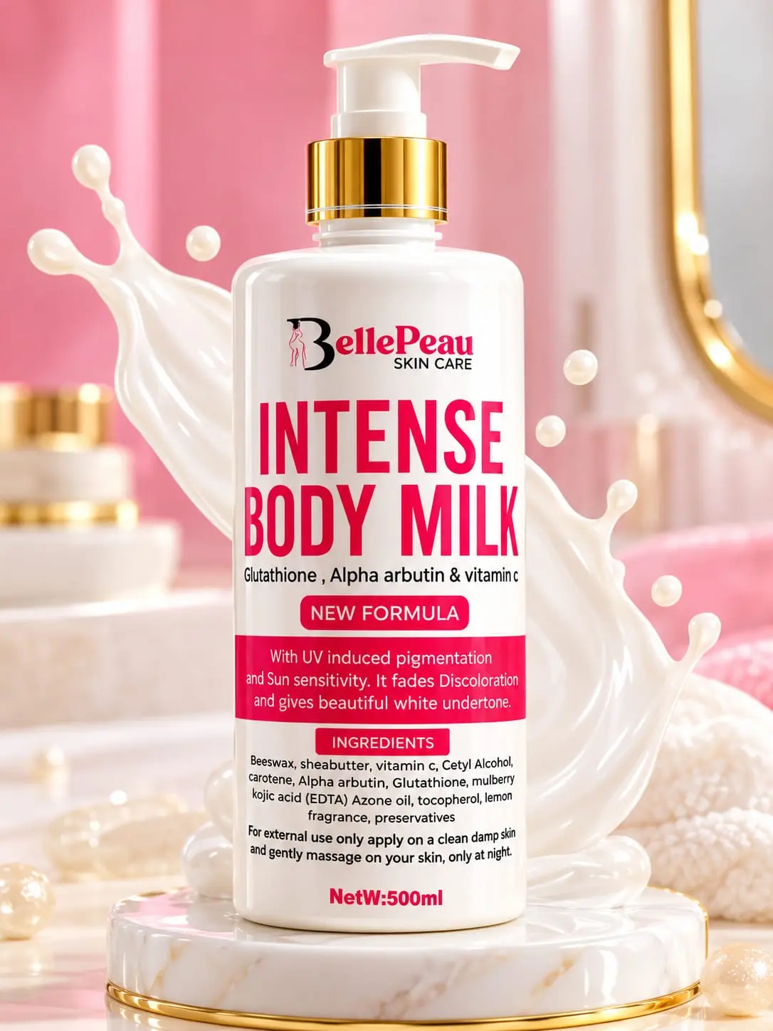 Belle Peau 500ml Tense Body Milk