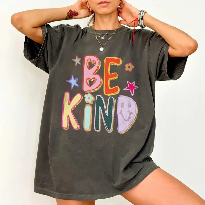 Comfort Colors Be Kind Shirt, Positive Affirmation T-Shirt, Kindness Graphic Tee, Mental Health Awareness Top, Teacher Appreciation Gift