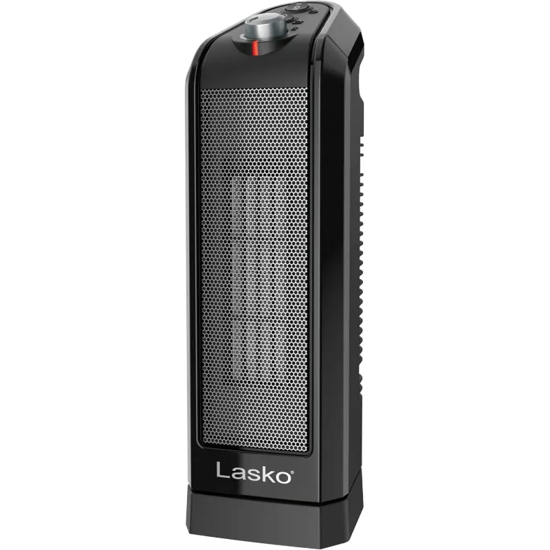 1500W Small Portable Oscillating Ceramic Space Heater - Manual Thermostat, Overheat Protection for Indoor Home Use