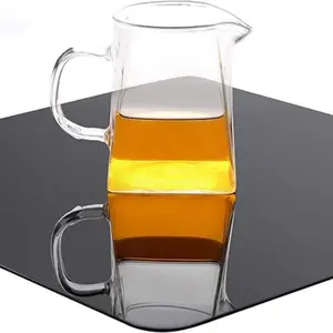 Acrylic Display Table Riser Backdrop Set, Reflective White & Black, 7.87" & 11.81" Squares, for Product Photography, Studio Shooting with Photography, Camera