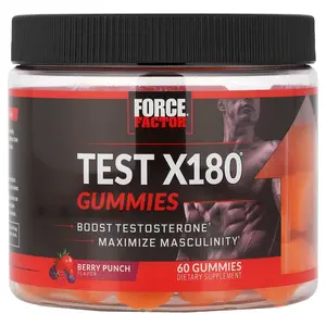 Force Factor Test X180® Gummies, Berry Punch, 60 Gummies