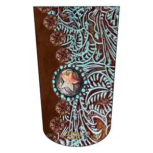 Amputee Sock "Western tooled pattern V6",Stump Sock, Prosthetic Limb Sock