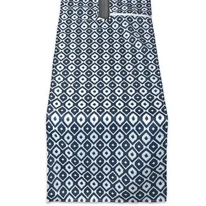 Design Imports 14" x 108" IKAT Outdoor Table Runner with  Zipper