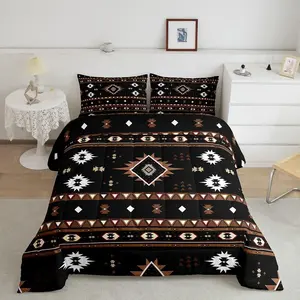 Kids Western Comforter ,Southwestern Aztec Bedding Set Boho Tribal Comforter Set Boys Girls Ethnic Bohemian Rustic Country Teens Duvet Set Bedroom Decor