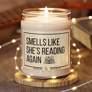 Reader Gift Funny Candle Birthday Gifts for Her Book Lover Bookstore Library Gift for Friend Avid Reader Bookworm Gift Booktok Bookish