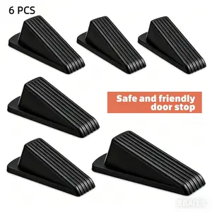 6 Pcs Door Stoppers Bulk for Bottom of Door Rubber Door Wedge Stop