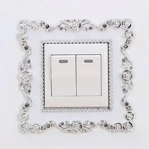 Floral Design Switch Cover, 1 Piece Decorative Switch Protector, Home Decoration Switch Sticker, Elegant Floral Pattern, Durable Material