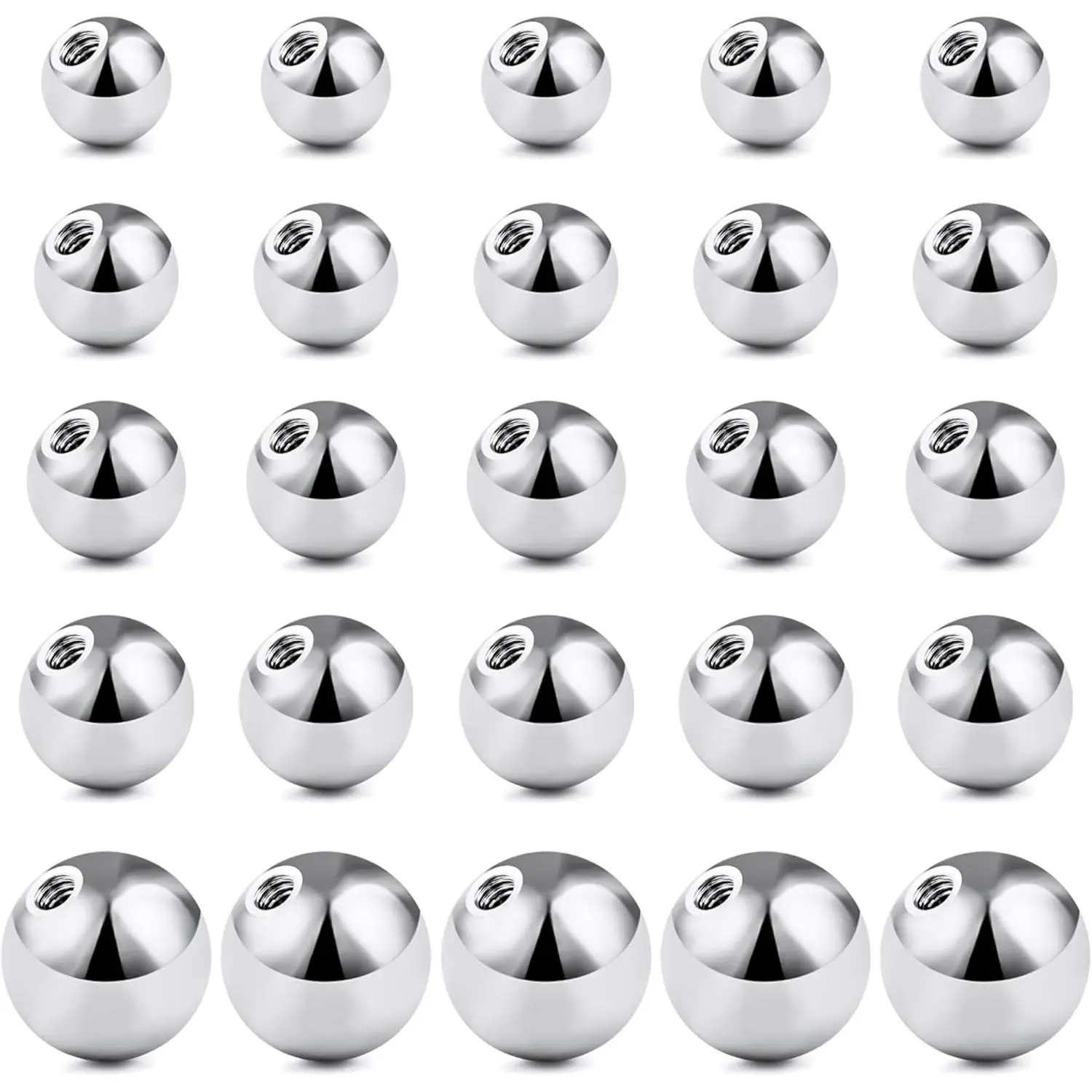 16/14g Replacement Parts Piercing Balls for  Button Septum Tongue Nipple Eyebrow Lip Rings Barbells Cartilage Conch Helix Rook Tragus Industrial Earrings Bridge Cheek Medusa Piercings