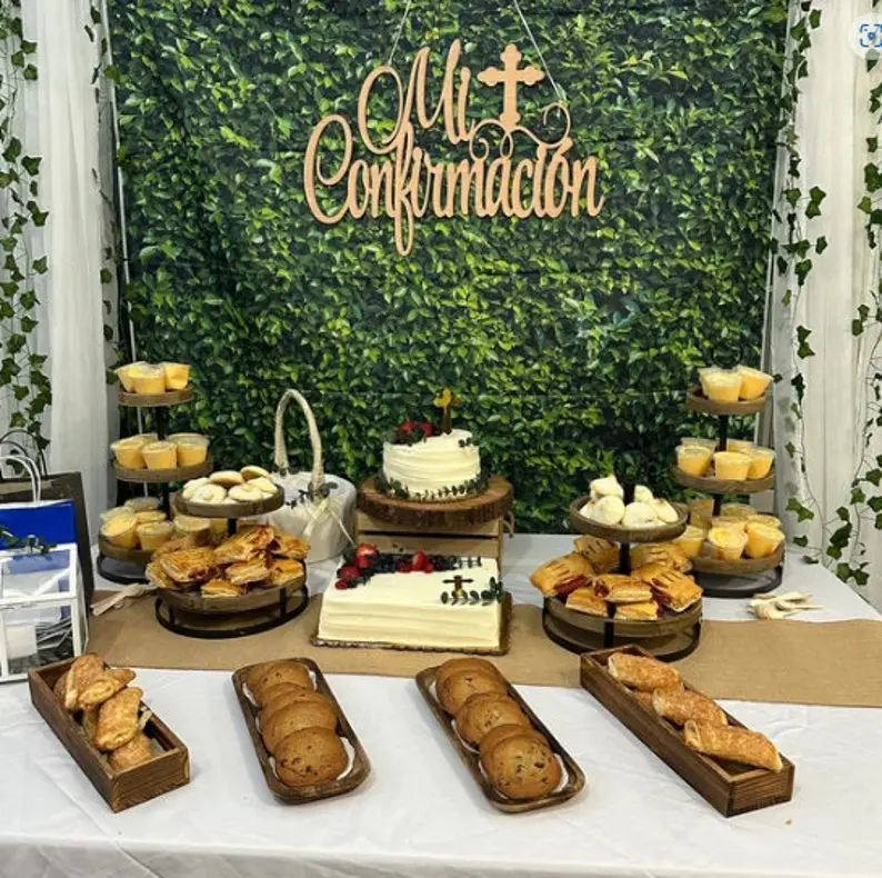 Mi Confirmacion wood sign , 17 inch tall x 26 inch , Confirmation Party Unfinished Wood