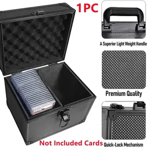 Graded Card Storage Box, Trade Card Box For PSA BGS CGC SGC Cards Slabs, 2-Row Dustproof Trading Card Storage Case Organizer with Lid and Handle, For One Click Card Brick Holder, Cards Collector Box for TCG Sport Cards, Card Hobby Box #GLOBAL PICKS