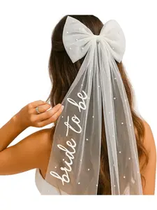 Bride to Be Veil for Bachelorette Party, Bridal Shower, Wedding Morning, Engagement Photo Accessory