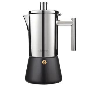 Teflon Mocha Pot Italian Household Coffee Pot Induction Cooker Coffee Making Machine french press