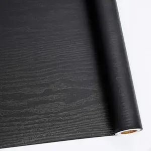 Peel and Stick Wallpaper Black Wood Contact Paper Decorative Self-Adhesive Film for Surfaces Easy to Clean Thickening Upgrade Increase Stomata and Reduces Bubble Generation 11.8 in X 78.7 In No Brand