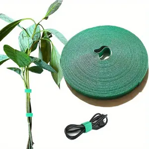 Reusable Green Plant Ties , Adjustable Hook and Loop Garden Plant Support Tape, Self-Adhesive Plant Straps Gentle on Stems for Vines, Houseplants, Vegetables & Climbing Plants – Eco-Friendly Alternative to Twist Ties