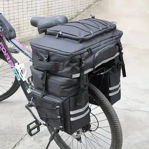 Bike Rack Carrier Bag,Large Capacity Saddle Bags Bike,Bike Bag 3 in 3 Bicycle Pannier Bags, Commuting, Camping and Outdoor,with Rain Cover