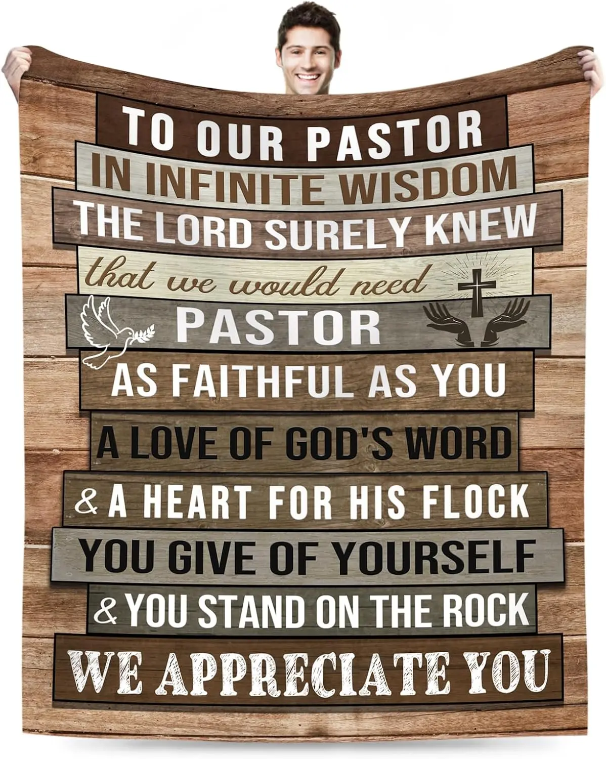 Pastor Appreciation Gifts, Pastor Gifts for Men, Pastor Blanket for Men Women, Christian Gifts for Men, Pastor for Religious Birthday 60"x80"