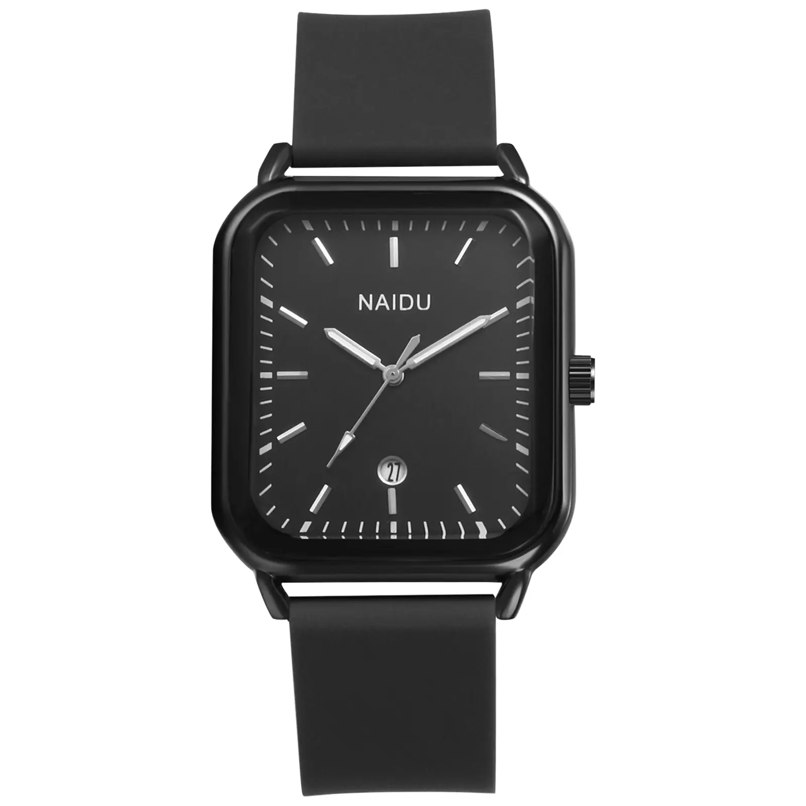 OIDEA Elegant Quartz Watch - Silicone Band, Quartz Drive, Rectangle Analog Calendar Watch, Durable Water Resistant Stainless Steel Wristwatch for Men (Sport & Business) summerwins,summerwins