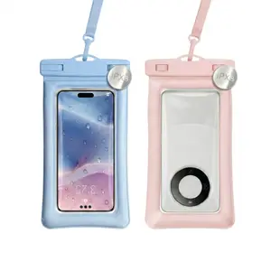 2 Pack Floating Waterproof Phone Pouch with Adjustable Lanyard, Touchscreen Safe, IPX8, Fits Phones up to 7" – Swim, Beach, Pool, Outdoors