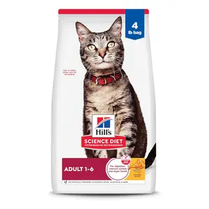 Hill's Science Diet Adult 1-6 Dry Cat Food, Chicken, 4 lb. Bag