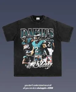 Darius Slay 1.0 – Graphic Tee, Menswear Crew Neck Football Streetwear T-Shirt, Unisex Casual Regular Fit Cotton Tops, Good Vintage Hip-Hop Bold Retro Apparel, Men Round Neck Y2K Sports Tees