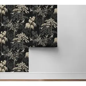 NextWall Bird Garden Peel and Stick Wallpaper