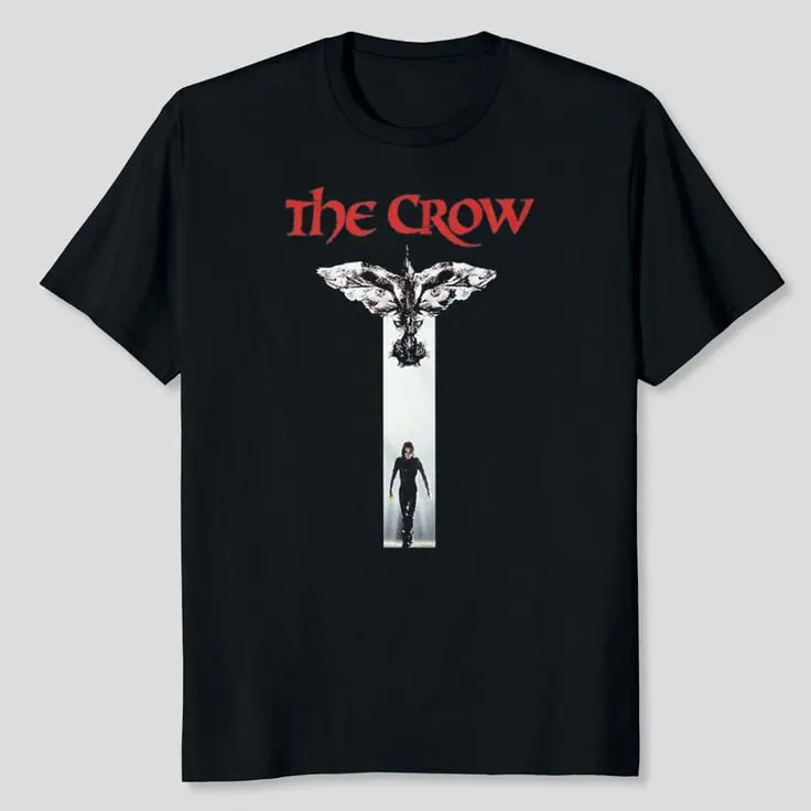 Women's Graphic T-Shirt - The Crow 1994 Movie Inspired Design, Classic Fit in Soft 100% Cotton Fabrics, Sizes S-5XL, Shortsleeve, Casual, Premium Cotton, Graphic Print, Music-Inspired, Day, Everyday, Streetwear, Tee, Top, Tshirt, Vibrant, All Seasons, Mac