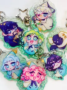 Witch Hat Atelier Acrylic Keychain - Coco, Agott, Richeh, Tetia, Qifrey, Olruggio, Brush bug