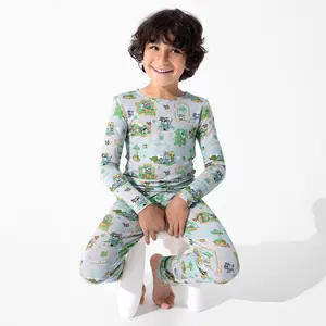 Bellabu Bear Minecraft Overworld Dreams Bamboo Kids Pajamas