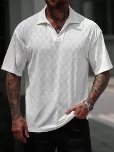 Men's Striped Loose Polo Shirt, Menswear, Casual Daily Wear, Comfortable and Stylish, Perfect for Everyday Use, Ideal for All Seasons, Top