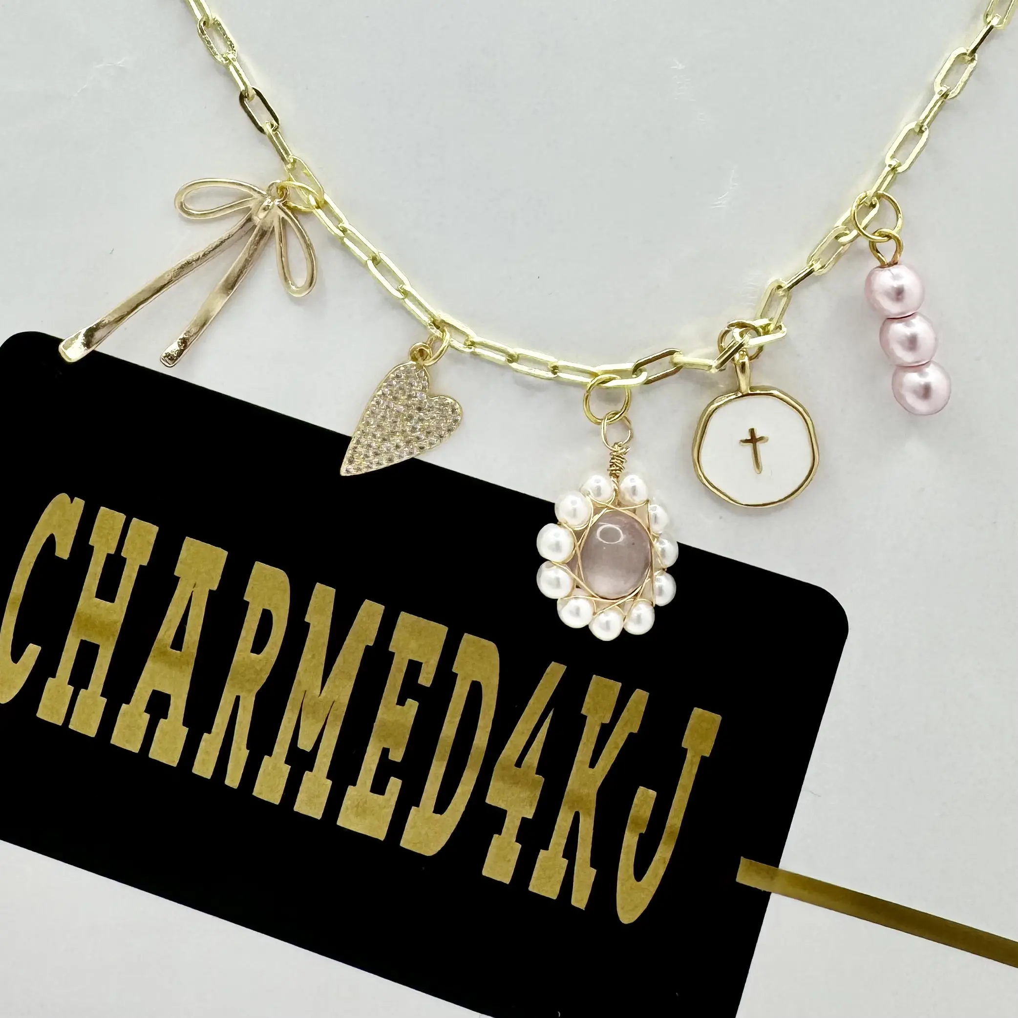CUSTOMIZABLE CHARM Necklaces - 14K Gold Plated Fashion Jewelry for all occasions