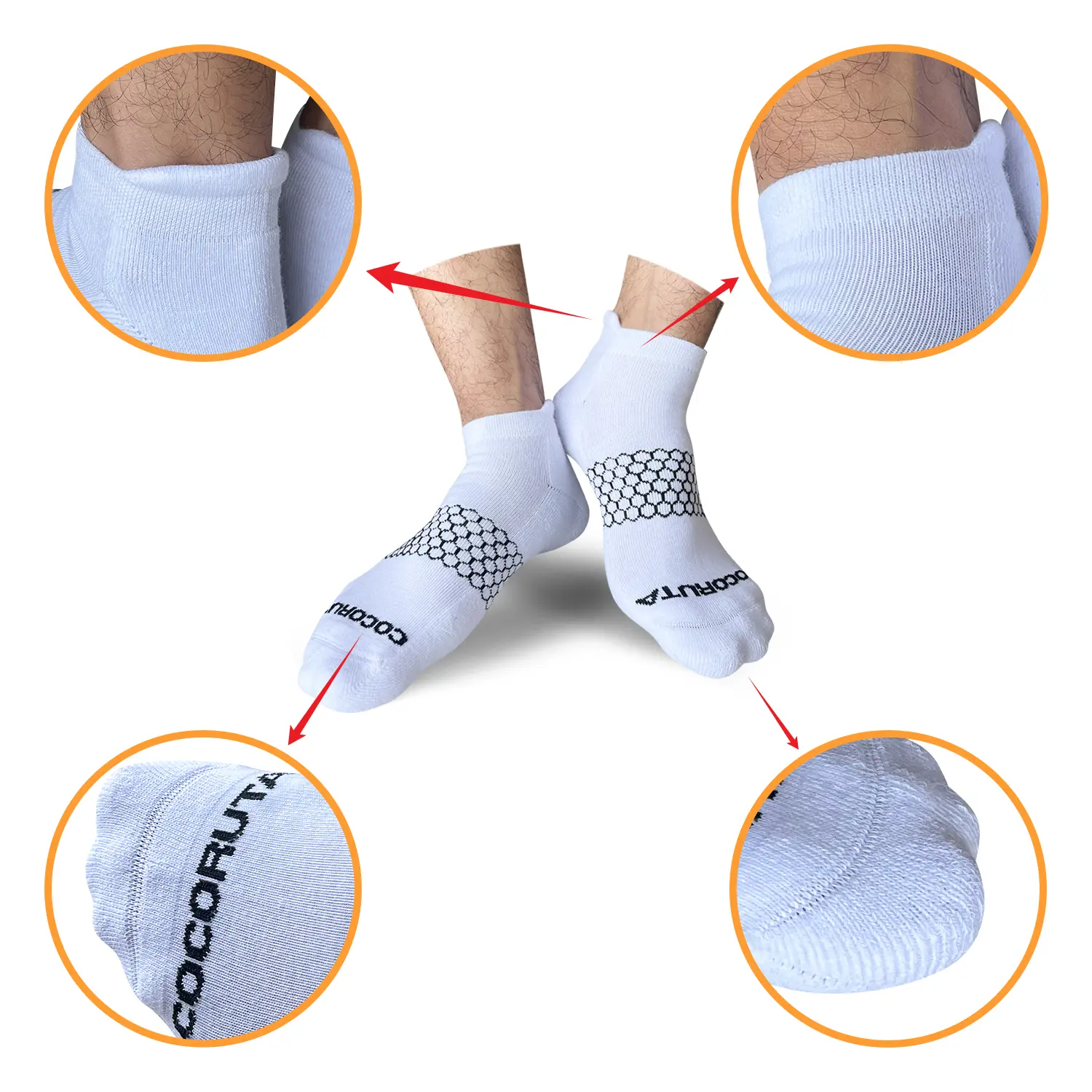 2-3-5 Packs Coco Ruta Honeycomb Ankle Support Solid Socks for 2-3-5 Packs Coco Ruta Honeycomb Ankle Support Solid Socks for