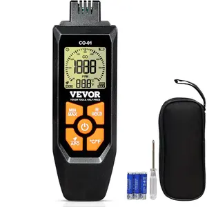 VEVOR CO Gas Monitor, 0 - 1000PPM Range, Features Sound Light Warning, Handheld Carbon Monoxide Meter with Temp Sensing, Digital Display with Backlight, Suitable for Household/Industrial Use, IncluVEVOR Super Brand Day
