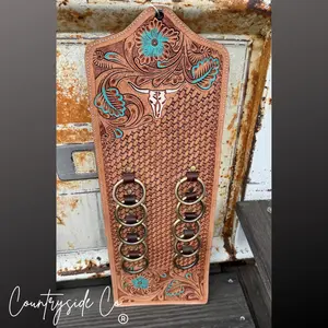 Countryside Co. - Large 10 Ring Wild Rag Scarf Hanger  - Brown