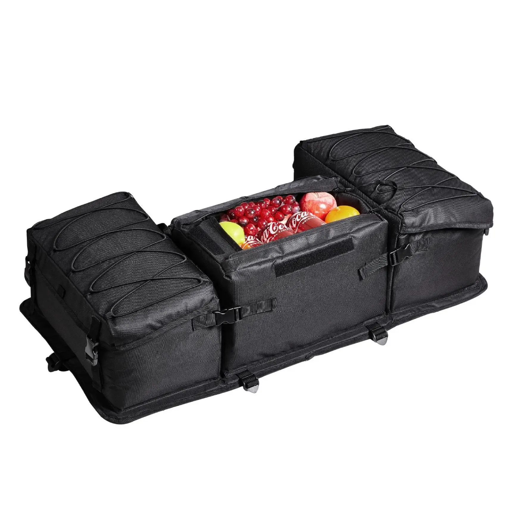 ATV Rear Storage Bag 50L - Cargo Bag with Seat & Bottle Holder 13 L Polyester Fabric