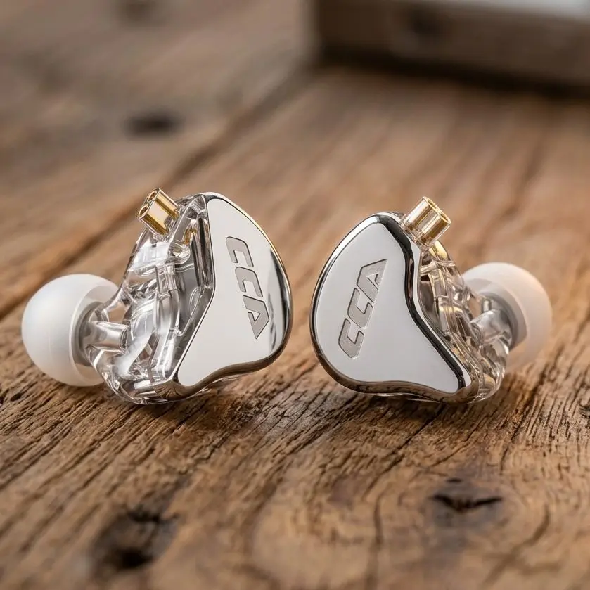 CCA CRA In-Ear Monitors (IEMs) – HI-FI Sound, Rich Bass Wired Headphones With Detachable Cable, Inline Mic