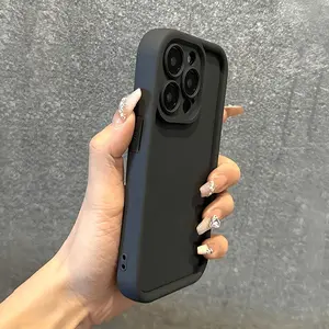 Solid Color Matte Soft Phone Case - Mobile Phone Case Transparent White Black for Men Women for iPhone 17 Phone Case 16 15 14/ iPhone 13 Phone case /12 11 XS XR X  Mini Plus Pro Max SE & Galaxy S26 Ultra,Shockproof Protection.