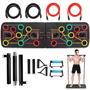 Push Up Board for Home Gym Workout Equipment Multifunction Pushup Board Fitness Pilates Bar Kit Push Up Board Color Coded Combo Positions for Exercise Springtok