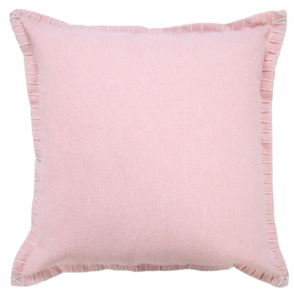 4 x 20 x 20 in. Pink Solid Color Zippered 100 Percent Cotton Throw Pillow